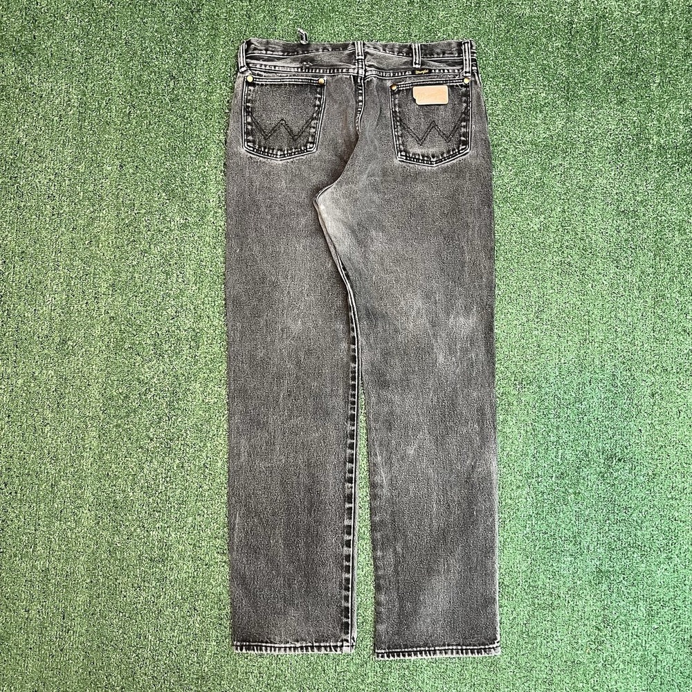 Vintage Wrangler Jeans 34x34 Black 90s Cowboy Cut Original 13MWZPB Made In USA